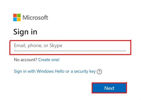 outlook sign in email address